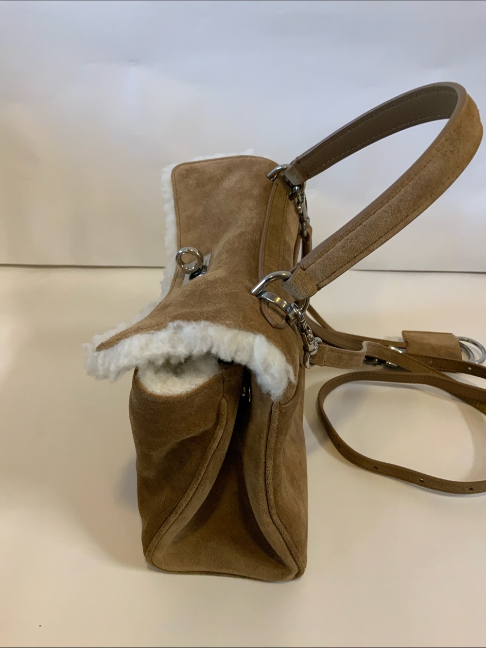 Women’s Rodeo Handbag Mini In Noce/White - Picture 7 of 13